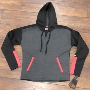 RBX Women’s Medium Gray/Pink/Black Hooded Pullover NWT Style #CR877